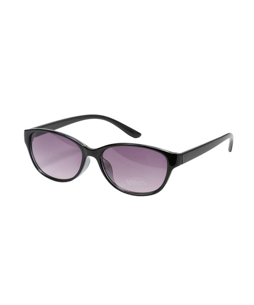 ブラックオーバルサングラス UVカット　カラーレンズ サングラス uvカット 青山眼鏡 オーバル カラーレンズ アイウェア ユニ