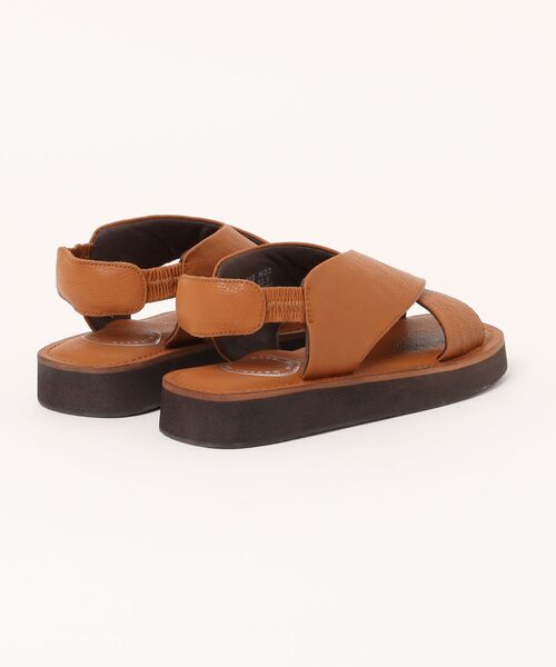 「Piedi Nudi」 フラットサンダル 22.5cm ダークブラウン レディース_画像2