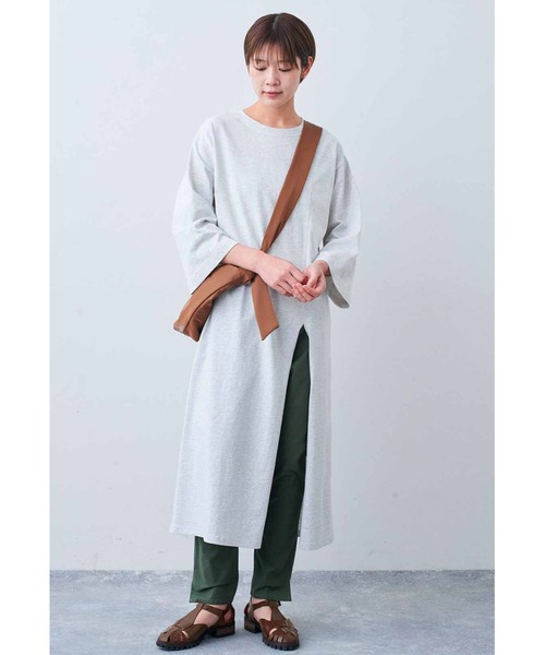 「Live in comfort」 7分袖ワンピース 3L ブラック レディース_画像2