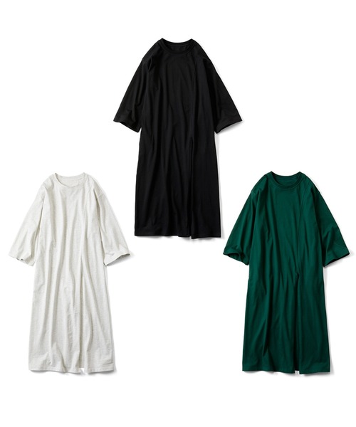 「Live in comfort」 7分袖ワンピース 3L ブラック レディース_画像8
