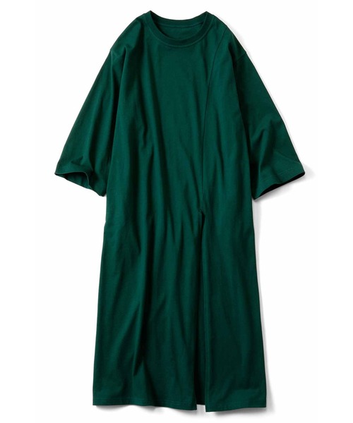 「Live in comfort」 7分袖ワンピース 3L ブラック レディース_画像9