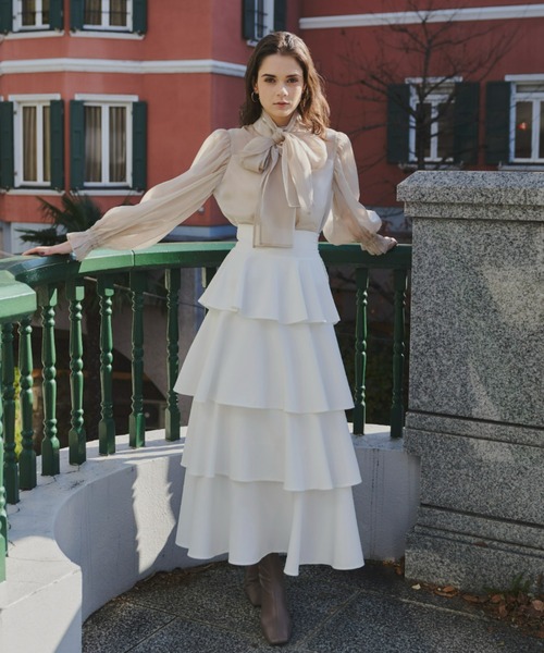 「VIOLETTA」 フリルスカート M ホワイト レディース_画像8