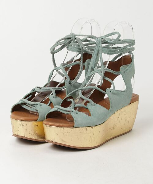 【新品】Chloe フラットサンダル 37 SEE BY CHLOE（シーバイクロエ） フラットサンダル 37 グリーン