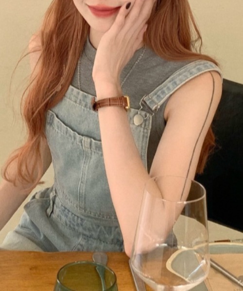 「FREE STYLISTS」 「Evis Jeans」サロペットスカート L ブルー レディース_画像3