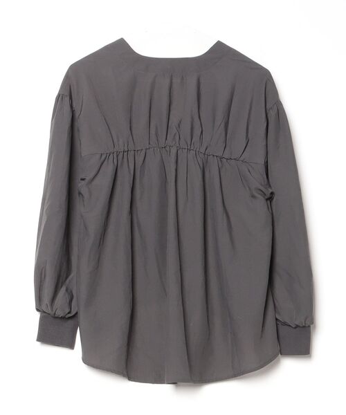 「GLOBAL WORK」 7分袖ブラウス M グレー レディース_画像2