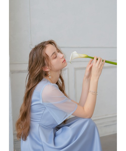 「Dorry Doll」 半袖ワンピース MEDIUM グレー レディース_画像7