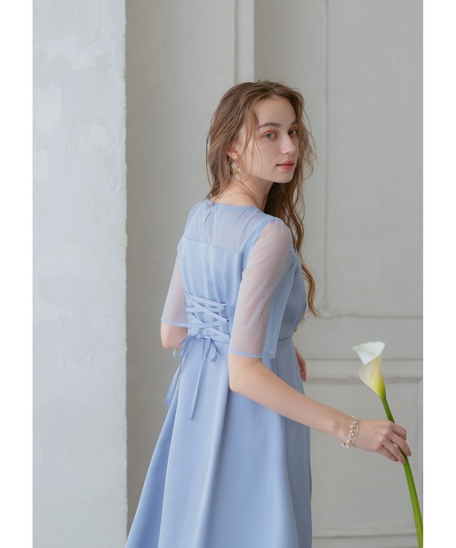 「Dorry Doll」 半袖ワンピース MEDIUM グレー レディース_画像8