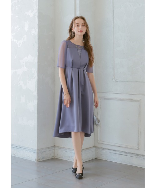「Dorry Doll」 半袖ワンピース MEDIUM グレー レディース_画像9