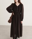 ワンピース ピンタックプリーツお上品ワンピースの詳細画像4