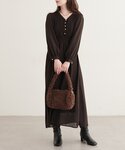 ワンピース ピンタックプリーツお上品ワンピースの詳細画像2