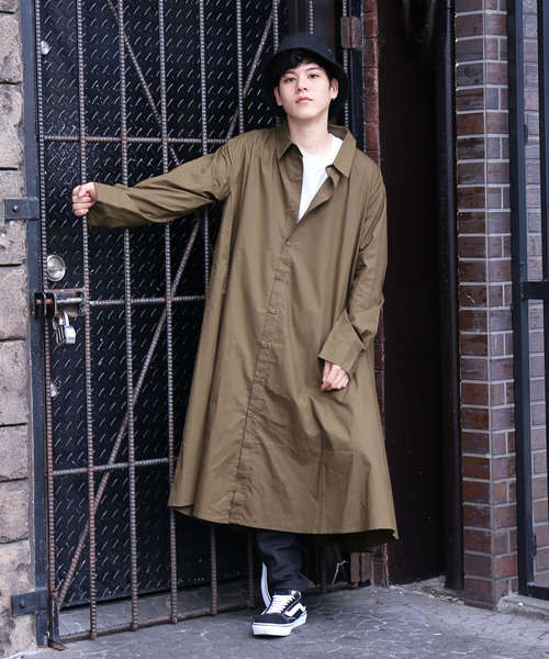 vintage flax リネン　ロングシャツコート vintage flax リネン ロングシャツコート