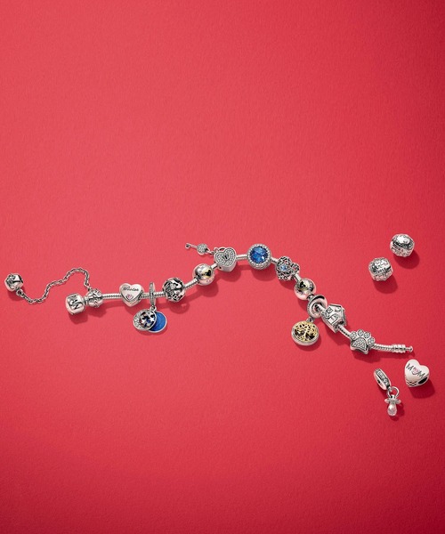 PANDORA チャーム スパークリング ポープリント レディース