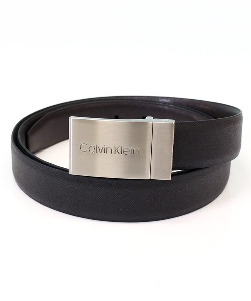 【 】CK プレート リバーシブル ベルト Calvin Klein ベルト CK リバーシブルベルトバックルセット