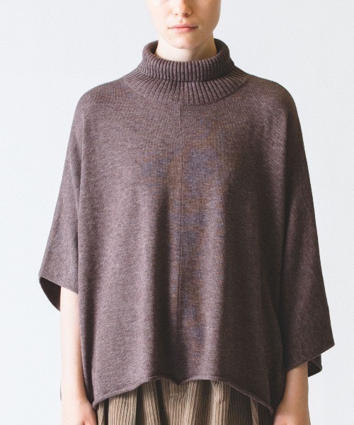 mizuiroind（ミズイロインド） ポンチョ ポンチョライクハイネックプル