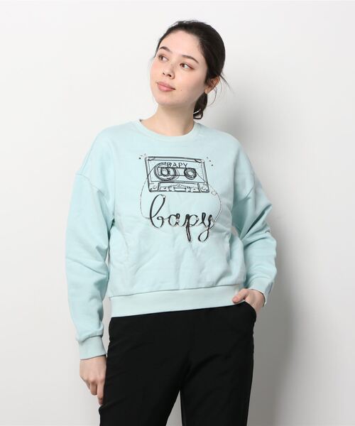 トレーナー スウェット BPY RETRO CASSET TAPE SWETSHIRT レディース A BATHING APE トレーナー スウェット BPY RETRO CASSET TAPE