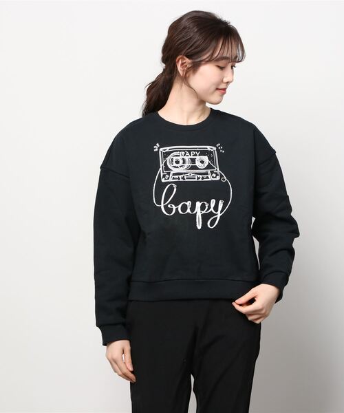 トレーナー スウェット BPY RETRO CASSET TAPE SWETSHIRT レディース A BATHING APE トレーナー スウェット BPY RETRO CASSET TAPE