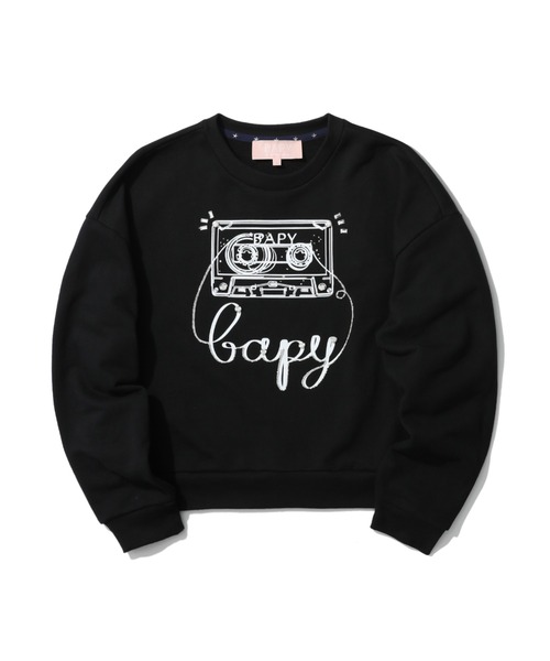 トレーナー スウェット BPY RETRO CASSET TAPE SWETSHIRT レディース A BATHING APE トレーナー スウェット BPY RETRO CASSET TAPE
