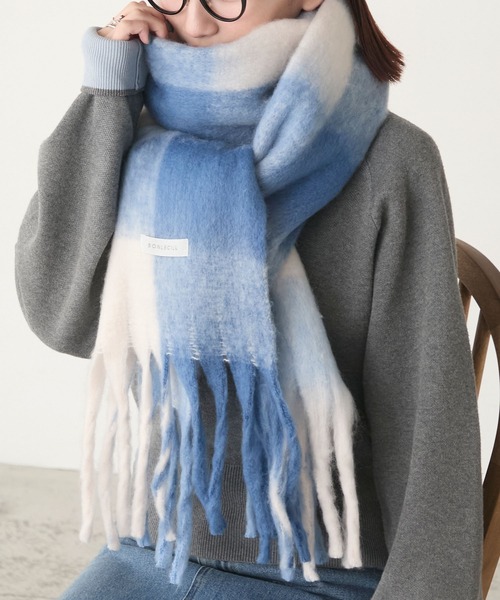 BONLECILL（ボンルシール） マフラー ストール マルチチェック柄