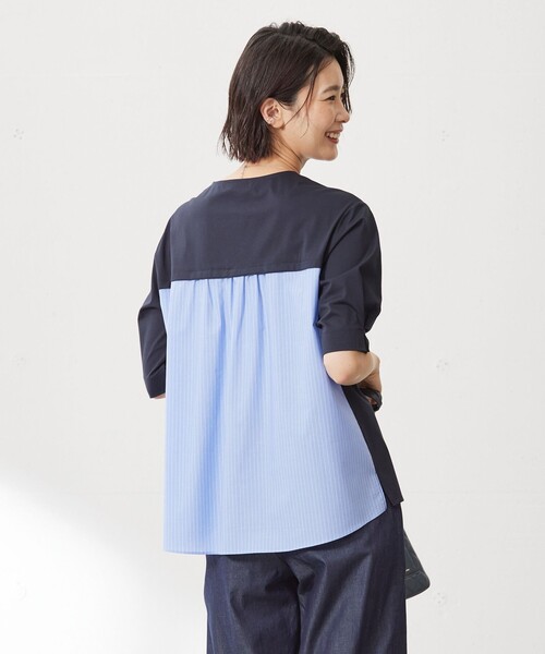 tシャツ プレーティングジャージー ブロッキング カットソー レディース tシャツ プレーティングジャージー ブロッキング カットソー
