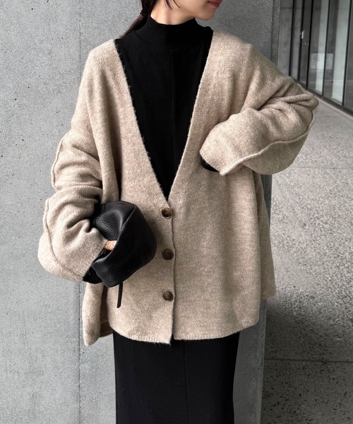 カーディガン お気に入り6万件突破！スリーブリンキングVネック