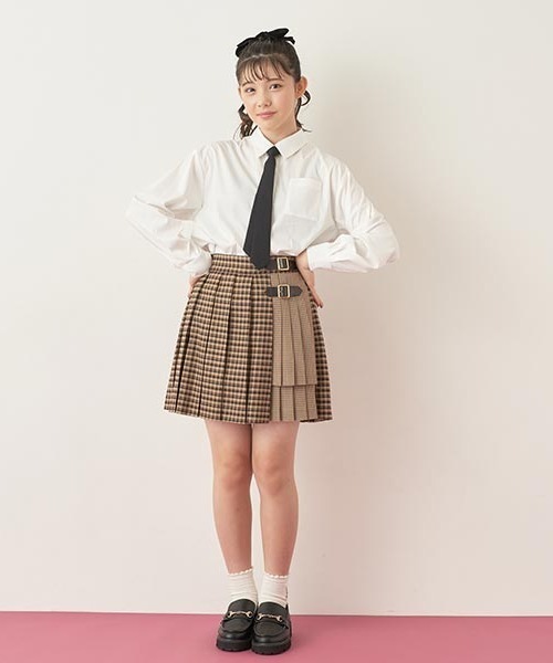 mezzo piano Junior（メゾピアノ ジュニア） ブラウス シャツ ネクタイ