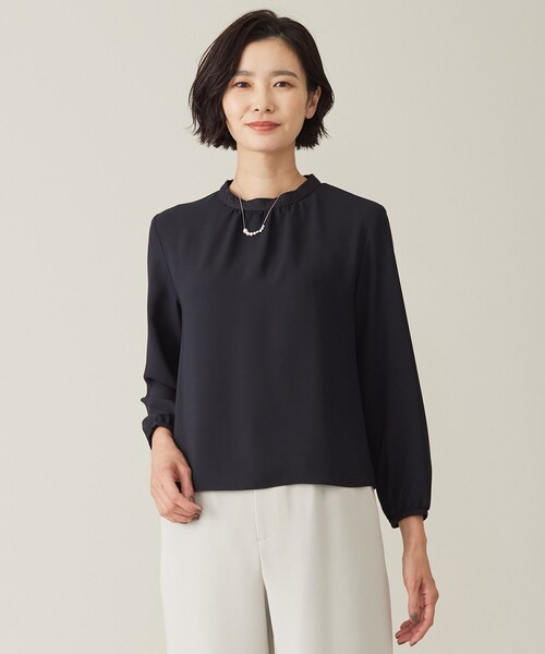 tシャツ プルエラ フリルネック カットソー レディース