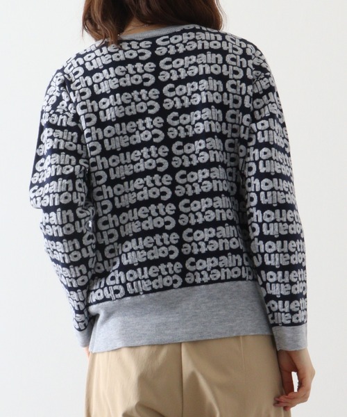 ニット セーター BRODIAEA ロゴ総柄プルオーバー レディース ニット セーター BRODIAEA ロゴ総柄プルオーバー レディース