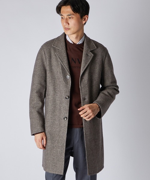アウター HERRINGBONE RIVER CHESTERFIELD COAT【ヘリンボーンリバーチェスターフィールドコート】 HERRINGBONE RIVER CHESTERFIELD COAT ヘリンボーンリバーチェスターフィールドコート LANVIN