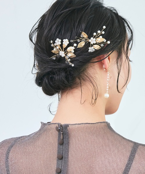 noi ヘッドドレス　ヘアアクセ　ヘアピン ニアナ niana ヘッドドレス ブーケヘアピン /結婚式・お呼ばれ