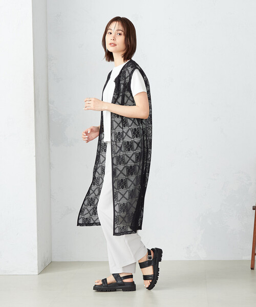 楽天市場】【限定セール】ジレ レディース ロングベスト ジレ 春