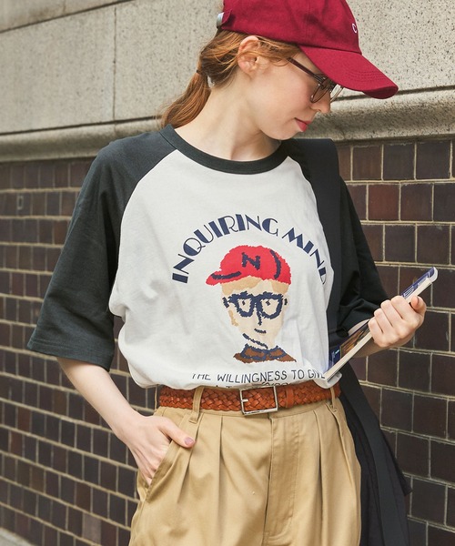 ラグランTシャツ　ラグラン袖　半袖シャツ　バイカラー　白　黒　Ⅿ　バックプリント 楽天市場】Tシャツ レディース 春 夏 春夏 白 黒 カットソー