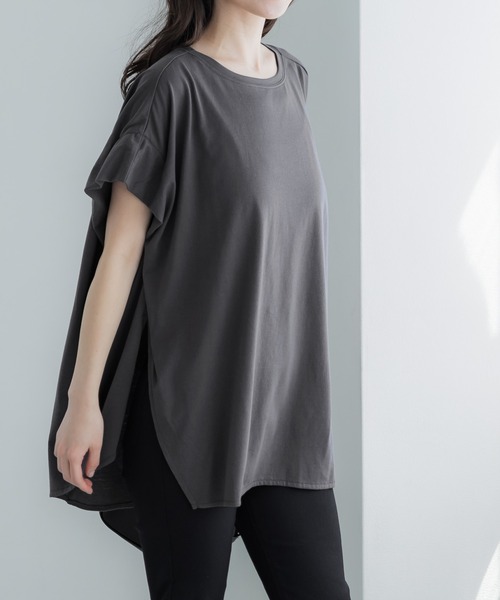 tシャツ 「ストレッチ」ボックスシルエットクルーネックT レディース ☆クルーネックTシャツ／ONE BY ONE -2023-167 | FREAKS&CO.