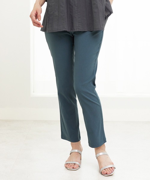 BELLUNA PLUS（ベルーナプラス） パンツ 美脚ストレッチ麻入りアンクル