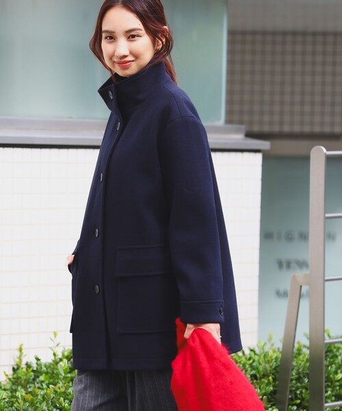 B：MING by BEAMS アウター スタンドカラー コート（S〜M） レディース 