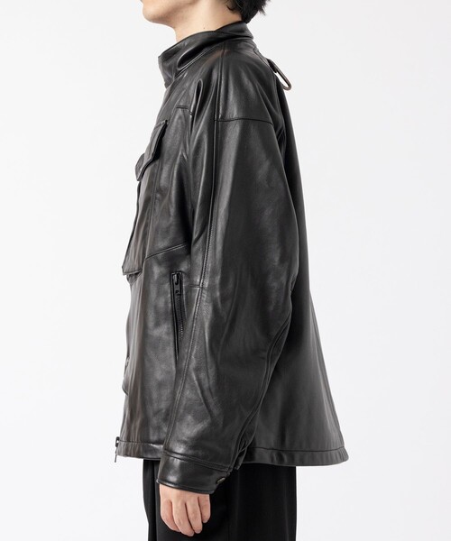 ホワイトマウンテニアリング　12ss　レザージャケット　ウエスタン　リブレザー ホワイトマウンテニアリング】WM×Schott SHEEP LEATHER RIDER'S