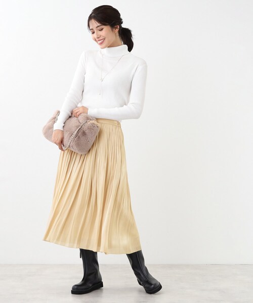 Reflect スカート 「SALE／手洗い可」シャイニープリーツ