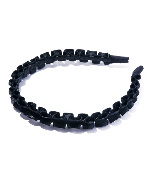IRIS47 カチューシャ 「IRIS 47」frill satin headband/フリル