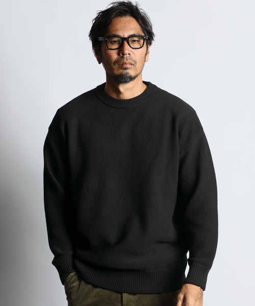 The DUFFER of ST.GEORGE セーター ニット WASHABLE WAFFLE KNIT：自宅 