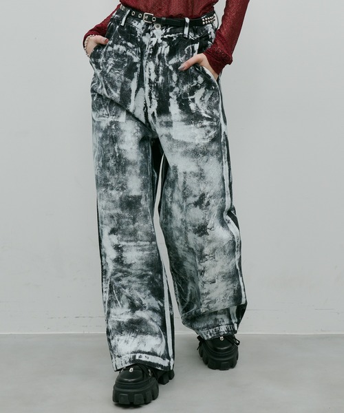 Amiri ワックス加工 バギーカーゴジーンズ ジーンズ オーバーサイズバギーカーゴデニム メンズ レディース