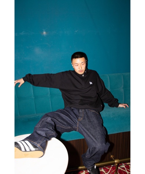 KEBOZ トレーナー スウェット NK HALF ZIP SWEAT PULLOVER