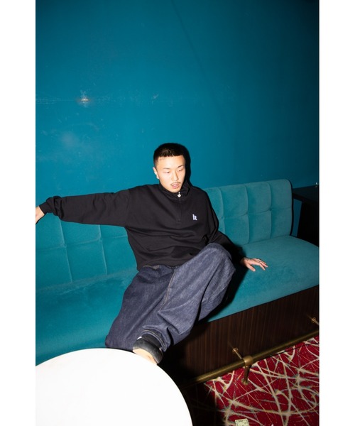 KEBOZ トレーナー スウェット NK HALF ZIP SWEAT PULLOVER