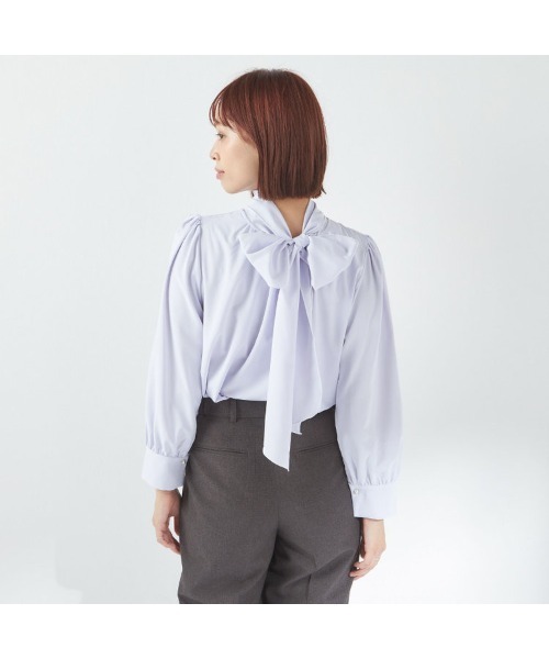 SUIT SELECT ブラウス シャツ × Samantha Thavasa」前後2WAYボウタイ