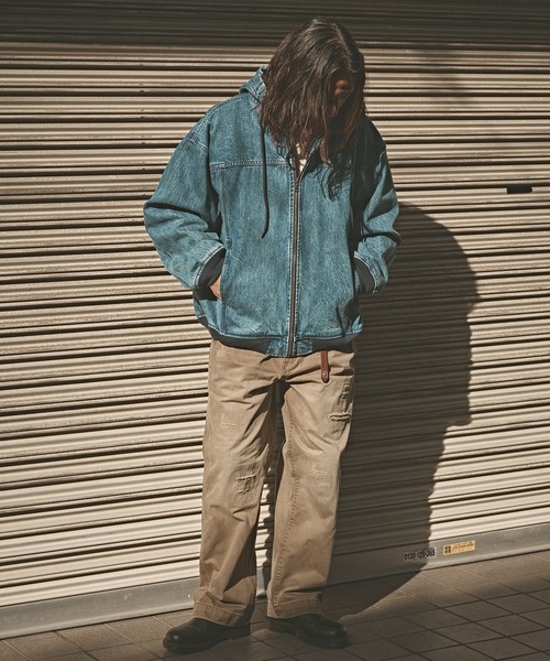 ALL RUNS デニムジャケット gジャン ヴィンテージ加工 オーバーサイズ