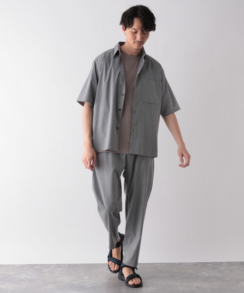 fog linen work グレー 半袖シャツ GLOBAL WORK 「GLOBAL WORK」 半袖シャツ MEDIUM グレー系その他