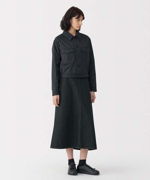 デニムスカート 「MUJI Labo」婦人 和紙混デニムスカート