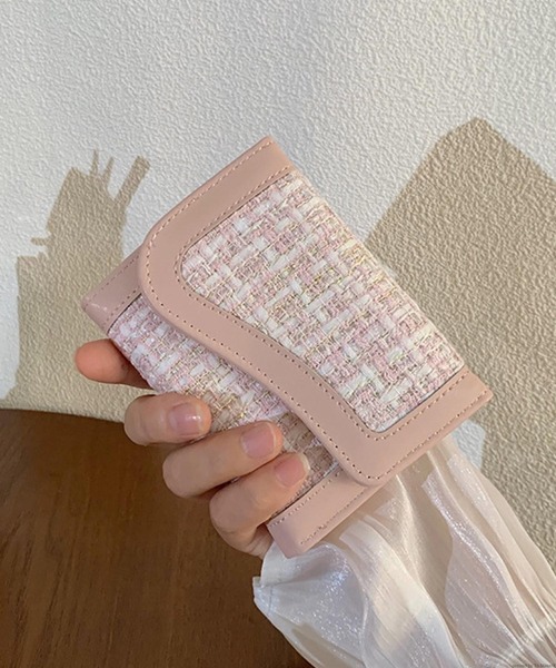 TONE（トネ） 財布 Liaa/ツイード柄 三つ折り ミニ財布 A18556