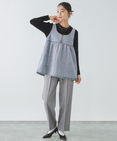 野木　ぺプラムブラック GLOBAL WORK MATINEE LINE/DENIMペプラムビスチェ/288766