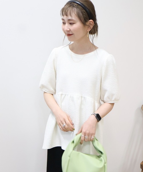 AMERICAN HOLIC フクレジャガードペプラムプルオーバー レディース