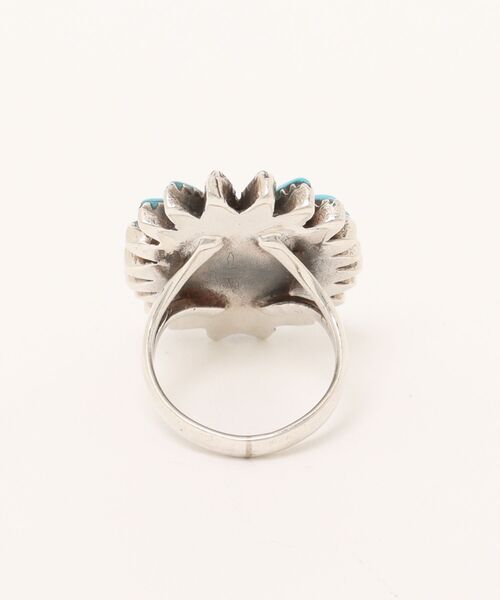 Indian Jewelry 指輪 リング オーバルフラワーモチーフターコイズ