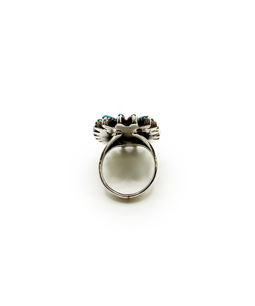 Indian Jewelry 指輪 リング オーバルフラワーモチーフターコイズ